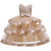 princess dress | Girls' Solid Coloured Floral 3 Layered Sleeveless Knee-Length 