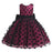 Girls' Sophisticated Polka Dot Sequins Bow V-Back Sleeveless Knee-Length Dress
