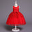 Girls' Solid Coloured Sequins Bow Embroidered Sleeveless Knee-Length Dress