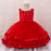 Baby Girls' Solid Coloured Beaded Neck Layered Sleeveless Knee-Length Dress