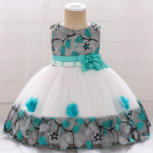 Baby Girls' Basic Floral Sleeveless Knee-length Dress